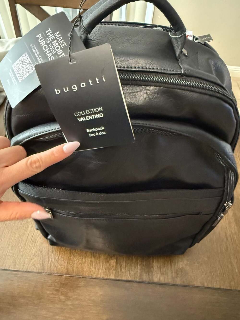 Bugatti Valentino Collection Laptop Backpack Black